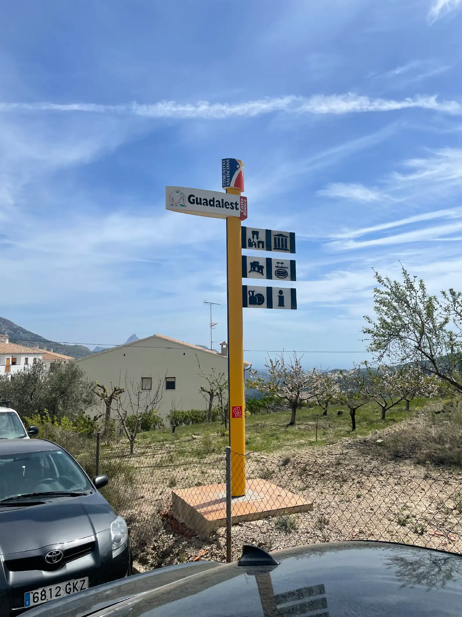 A sign to Guadalest