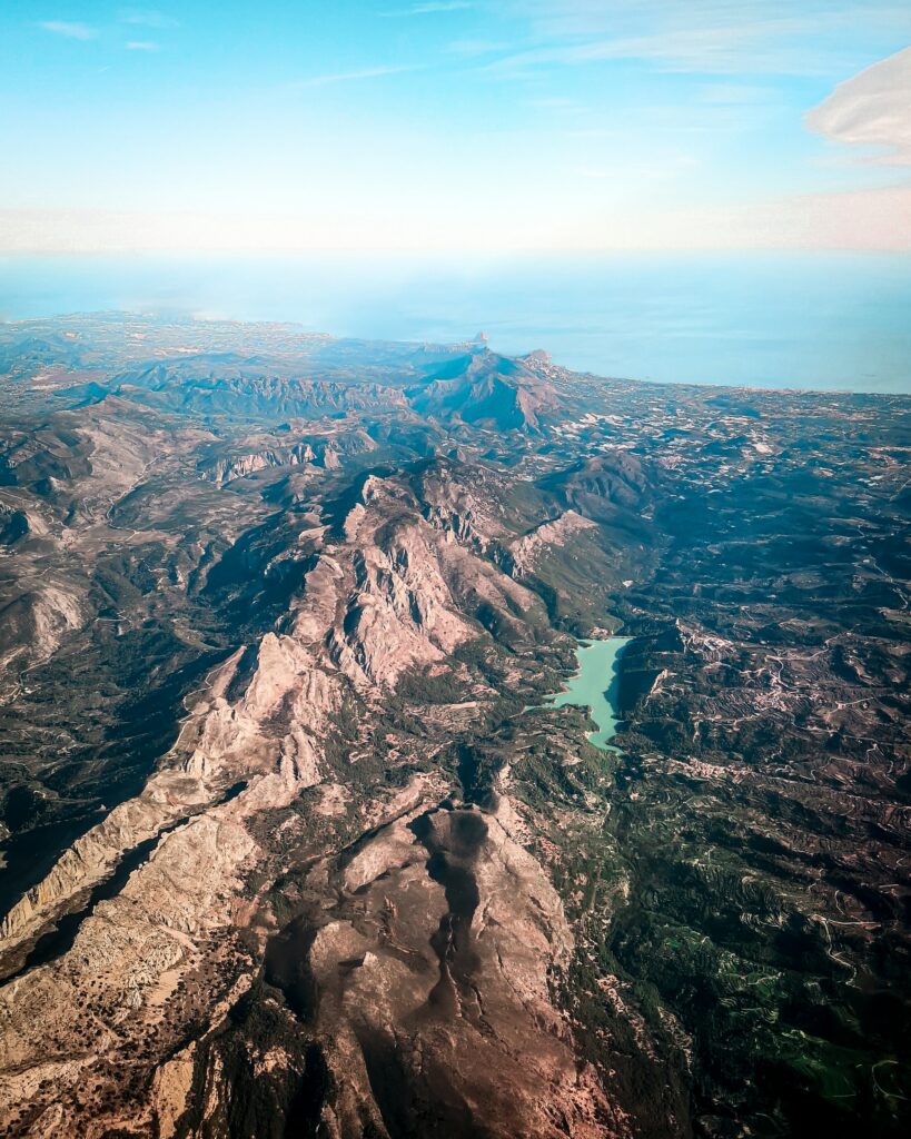 Guadalest Valley from the plane