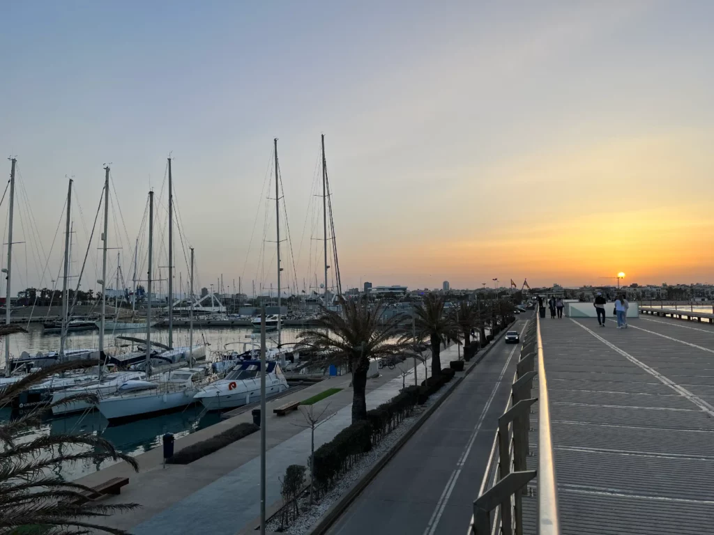 sunset port