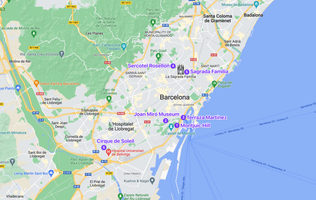 barcelona map 5 things