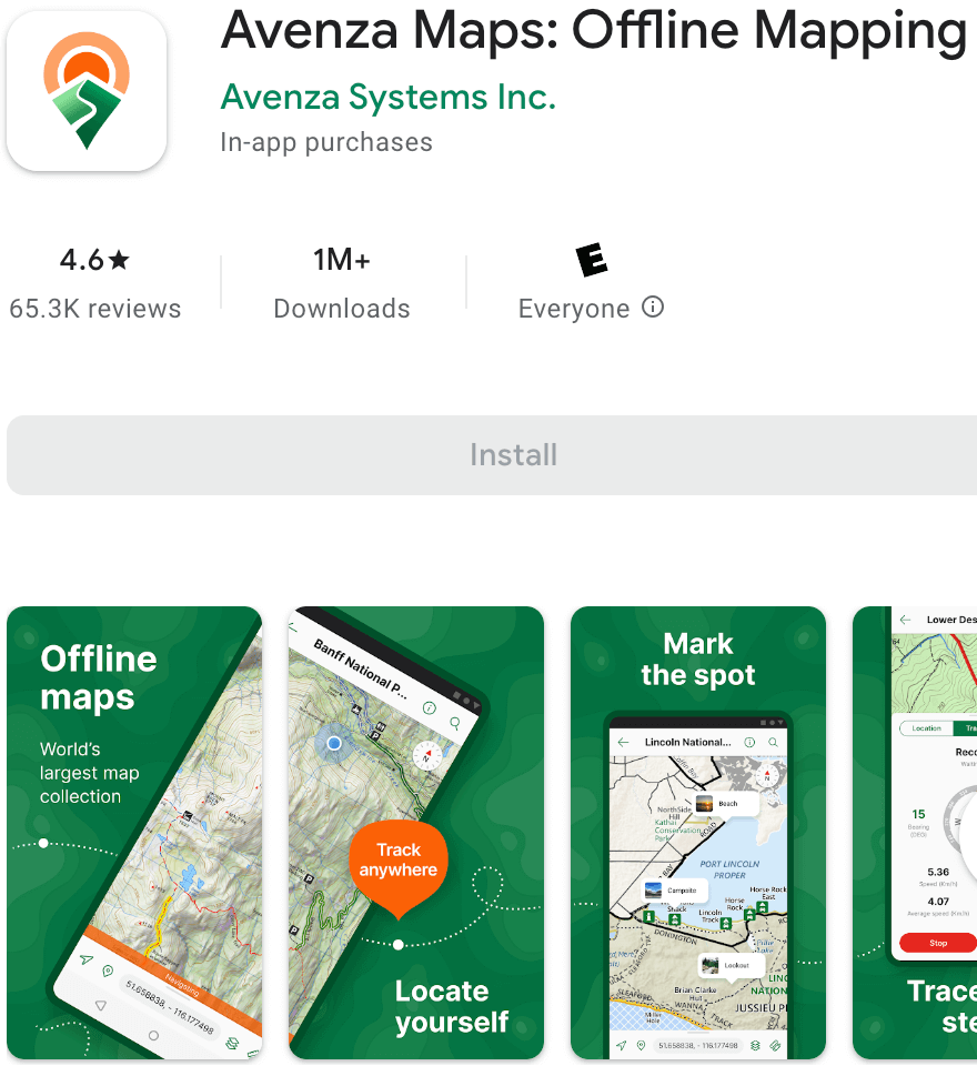 Avenza Maps Android app