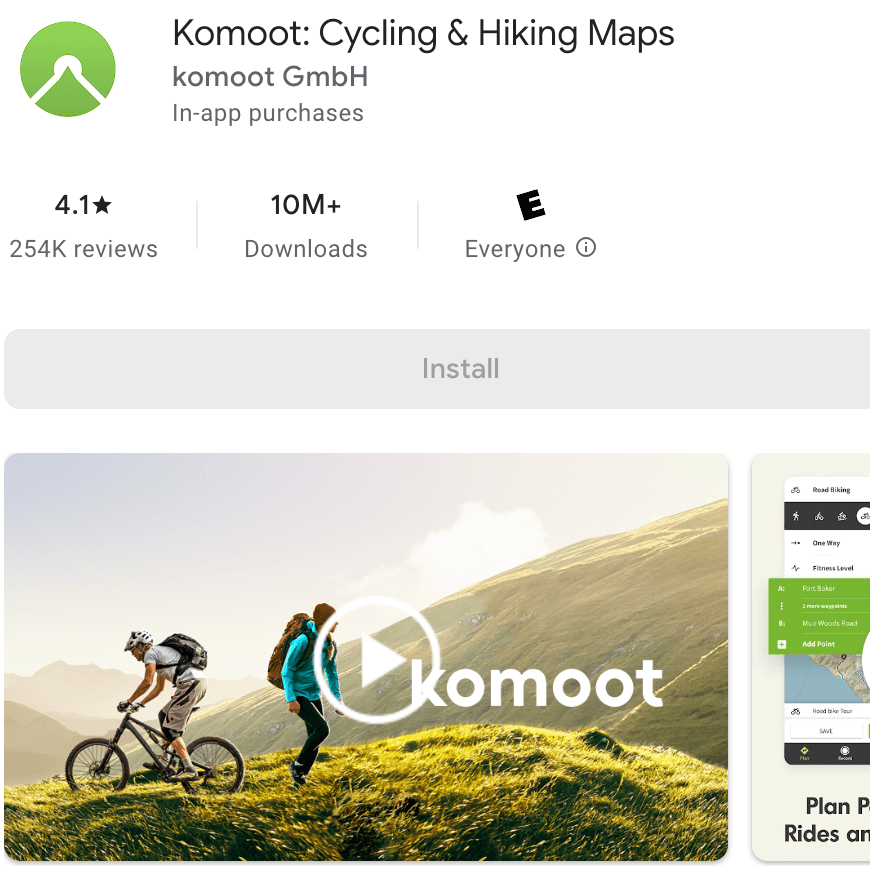 Komoot Android app