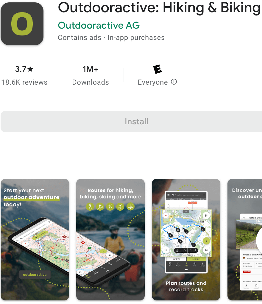 Android Outdooractive app