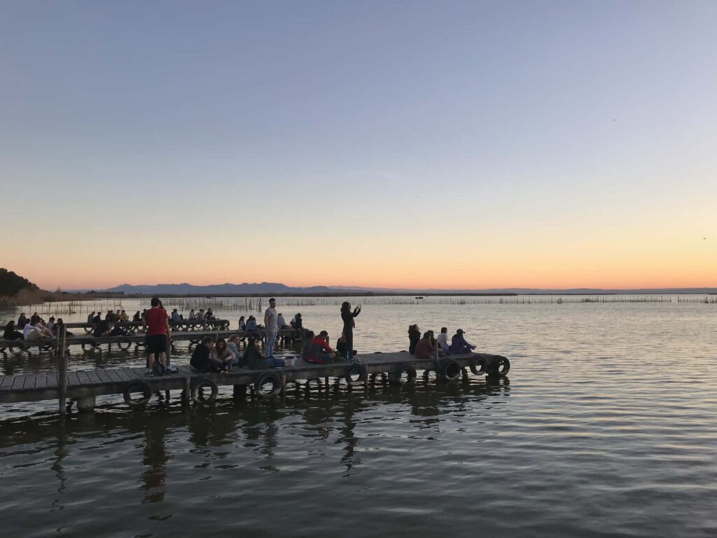 valencia albufera lake sunset