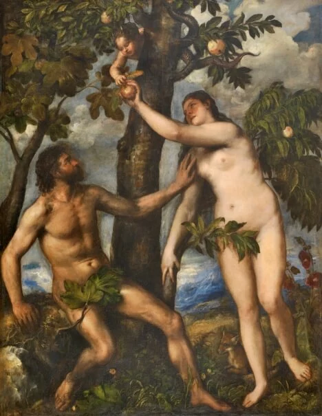Titian, The Fall of Man (Adam and Eve)