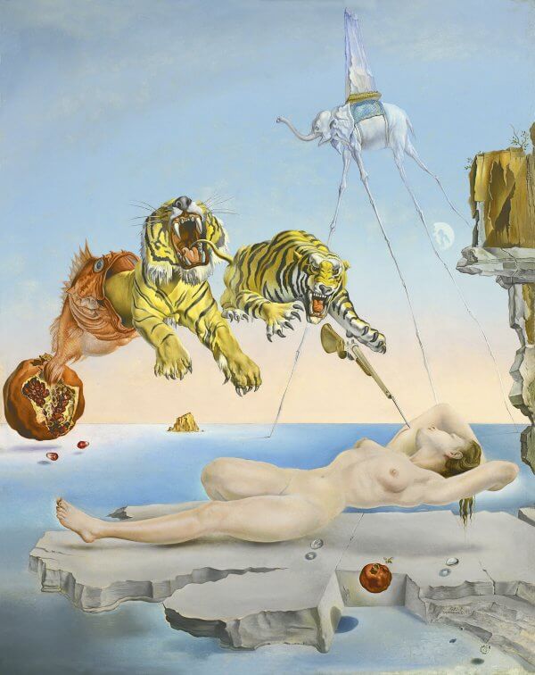 Dream Caused by the Flight of a Bee around a Pomegranate a Second before Waking, Salvador Dalí