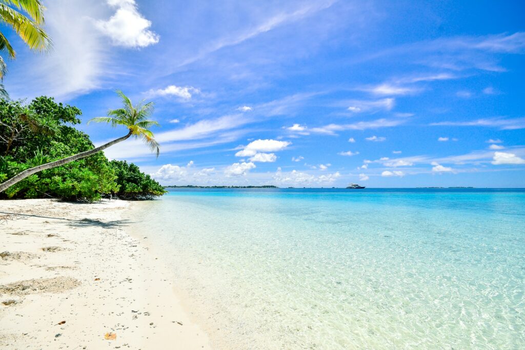 Beach zoom background Maldives