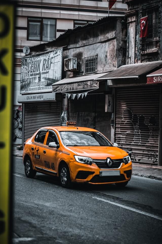 Yellow taxi Istanbul