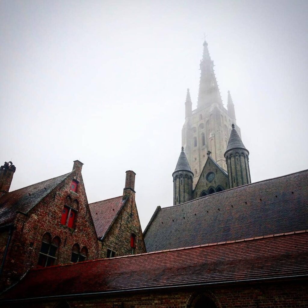 Misty Winter in Bruges, Belgium