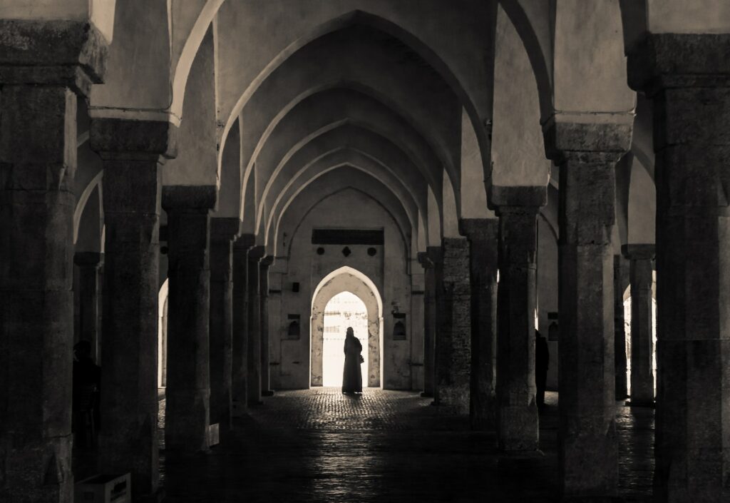 Inside of Shat Gombuj Mosque, Bangladesh