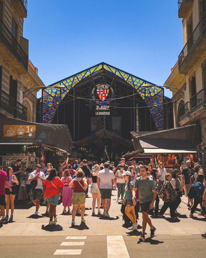 La Boqueria Market entrance, Barcelona