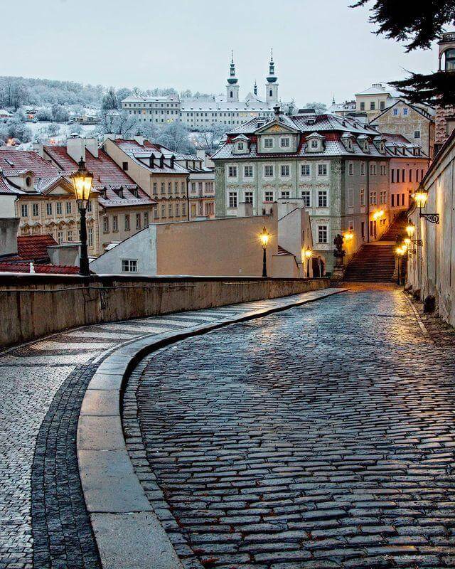 Prague in the winter