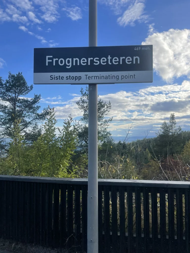 Frognerseteren sign, Oslo, Norway