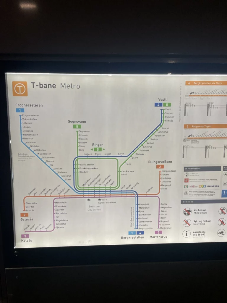 The Oslo Metro map
