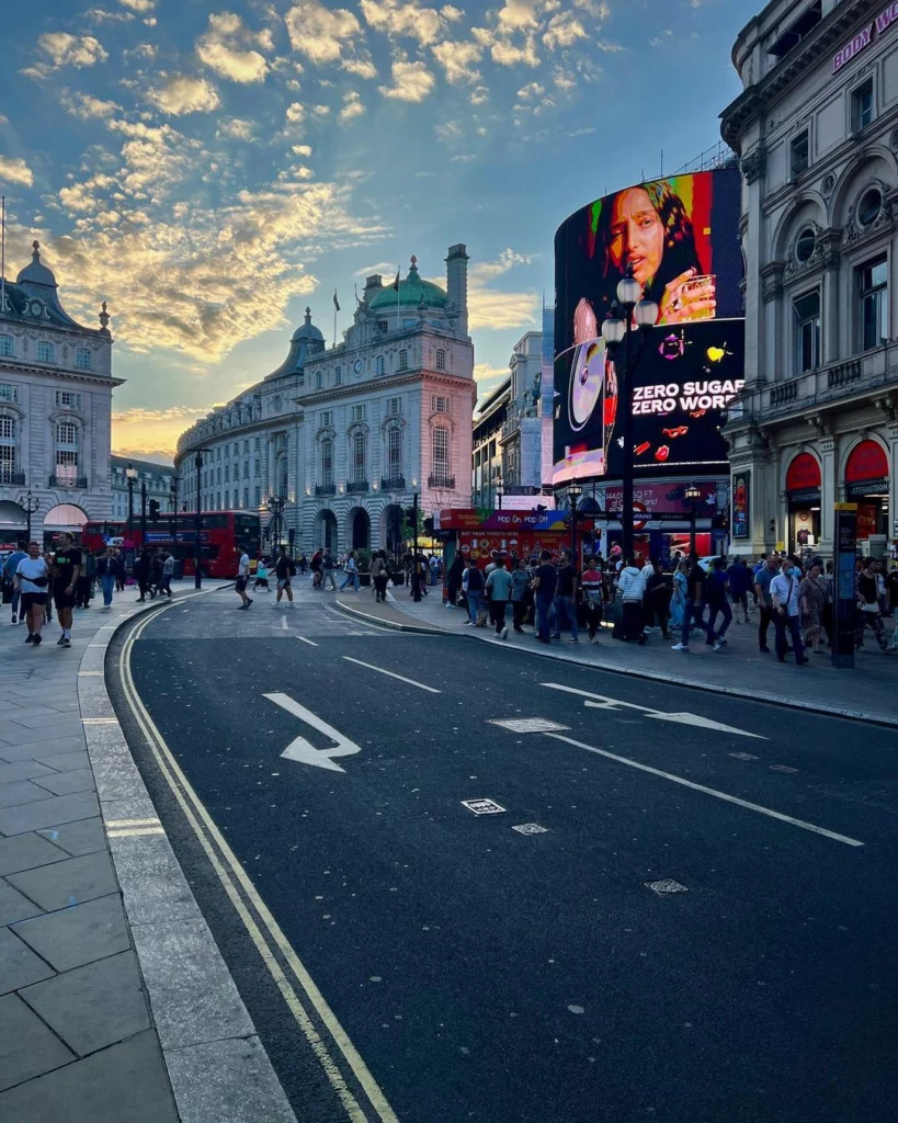 Piccadilly Circus view, London