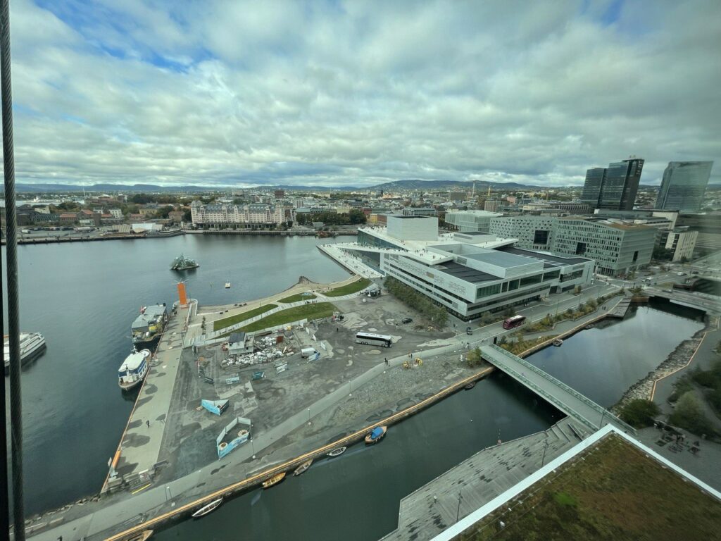 The Oslo harbor view