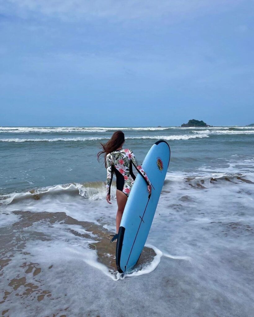 Me surfing in Sri Lanka