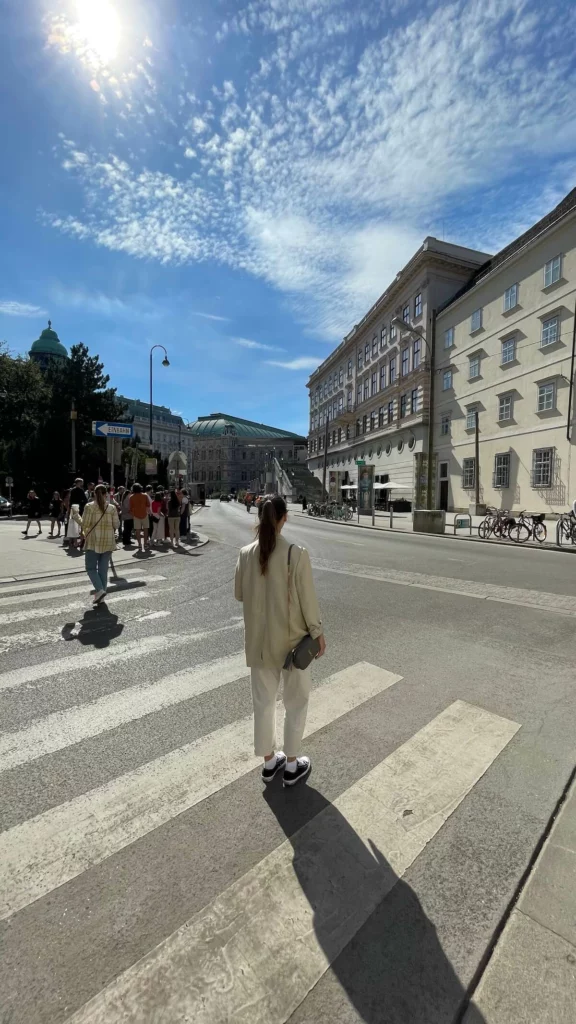 Nadia on Vienna's streets