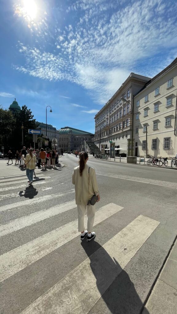 Nadia on Vienna's streets