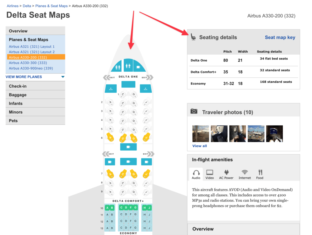 seatguru aircraft seat sizes