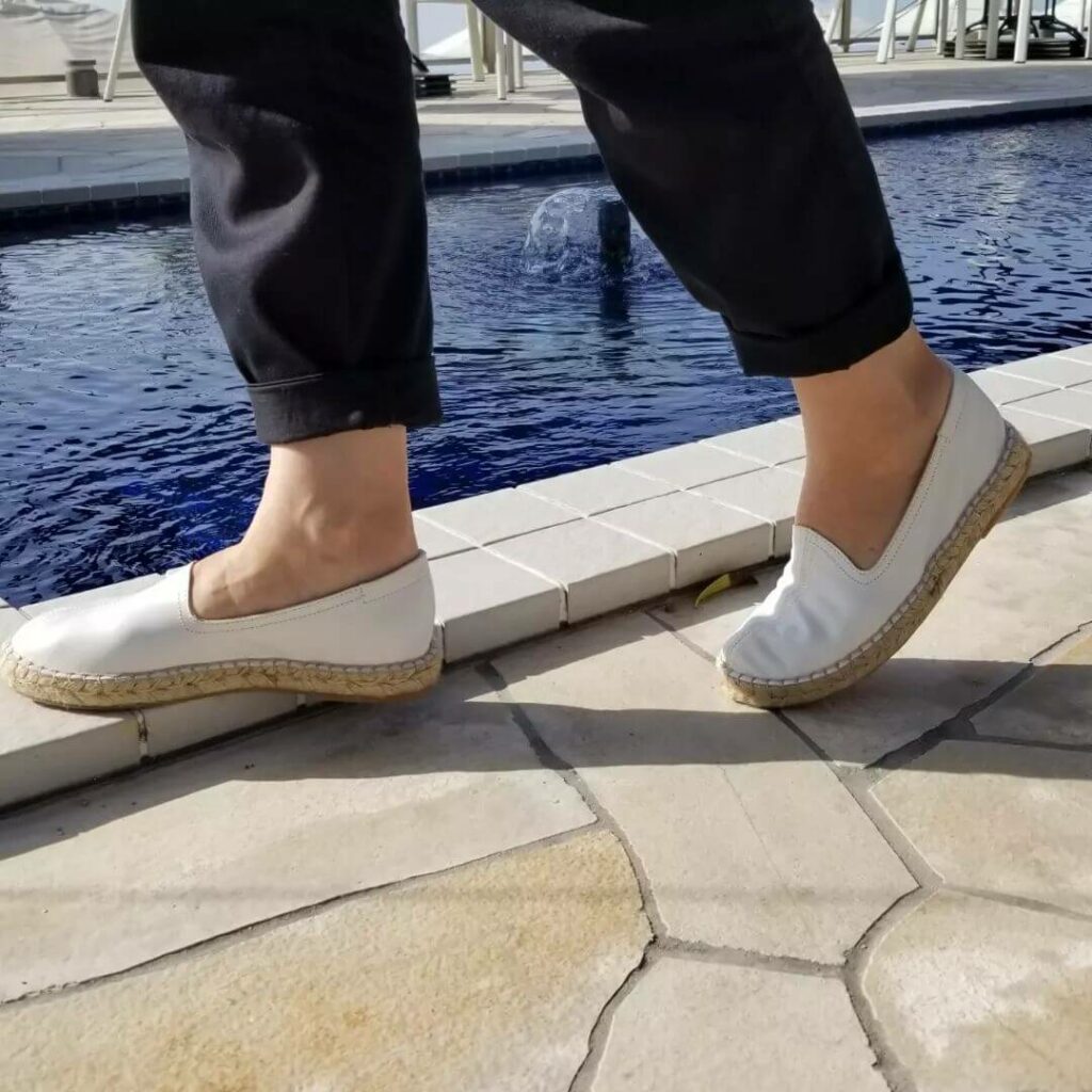 A pair of slip-on shoes