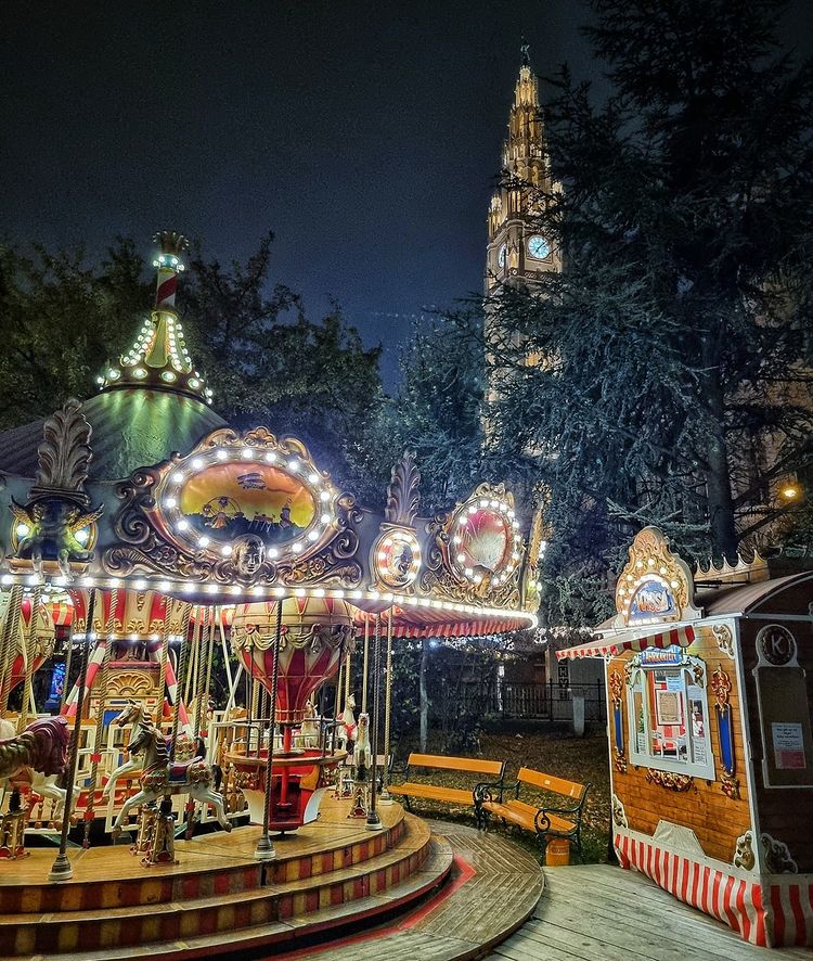 Christmas Merry-go-round in Vienna, Austria