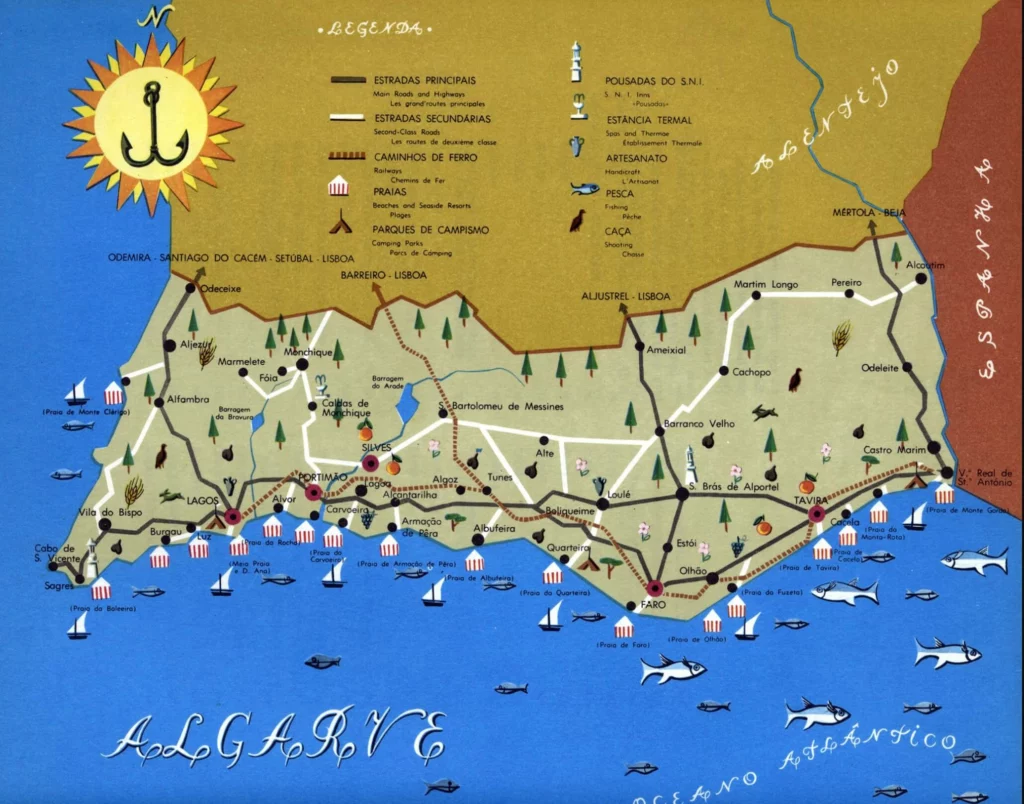 How to travel from Lisbon to Algarve, Portugal 8 algarve map 1024x804 jpg