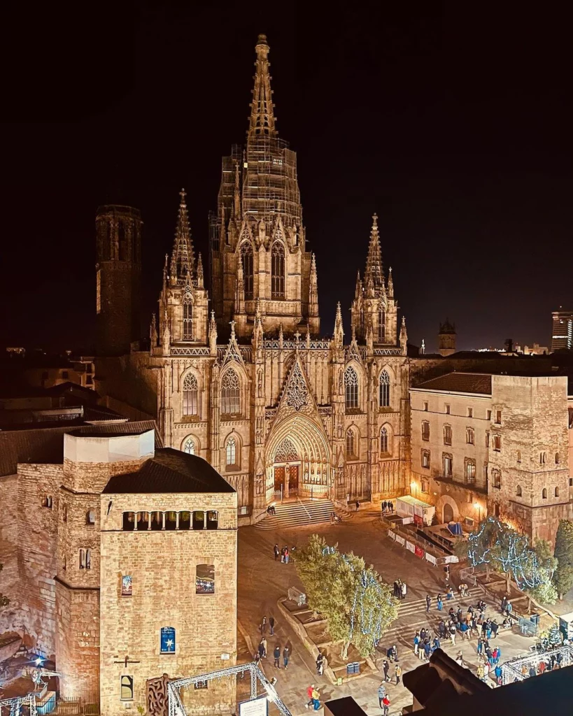 Barcelona Cathedral view, Spain