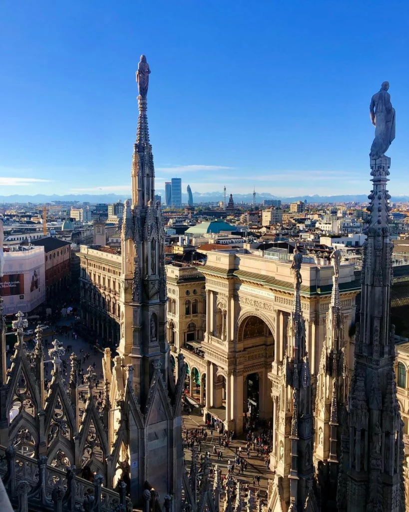 A view from Duomo di Milano, Italy
