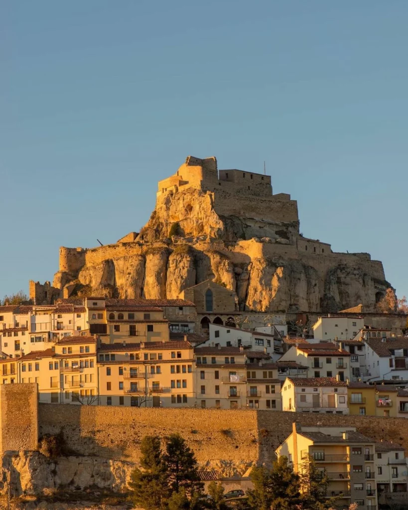 morella castle at sunset