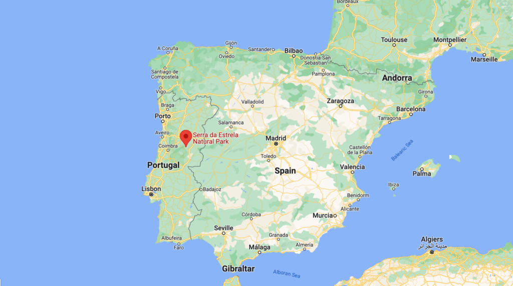 Serra da Estrela on the map
