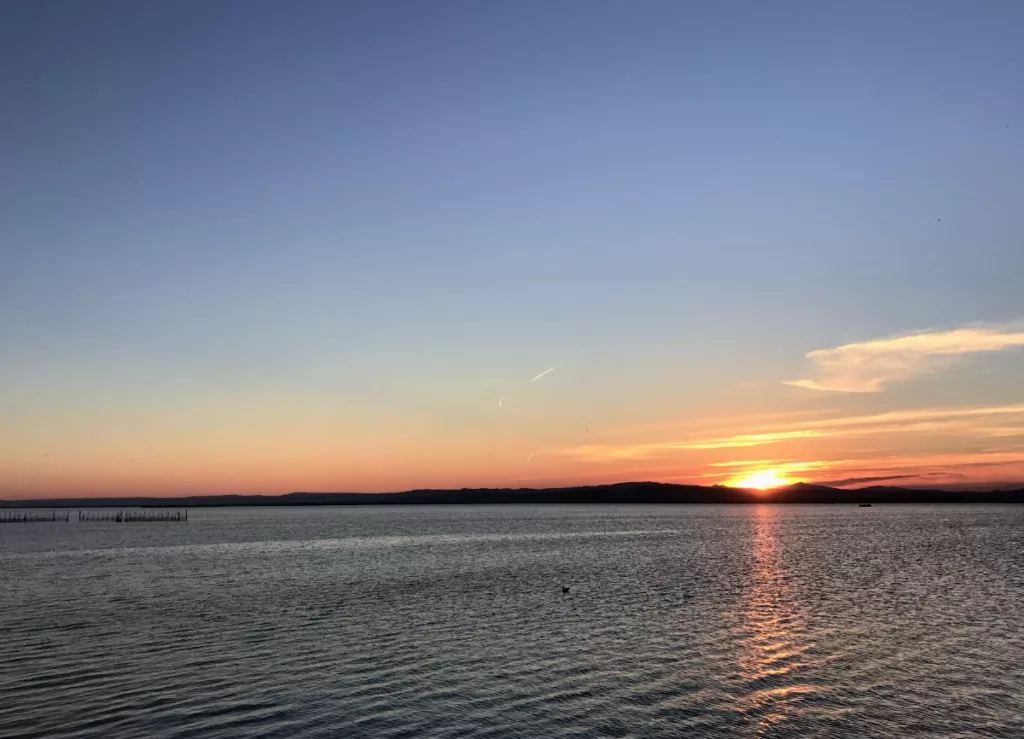 A sunset at Albufera lake
