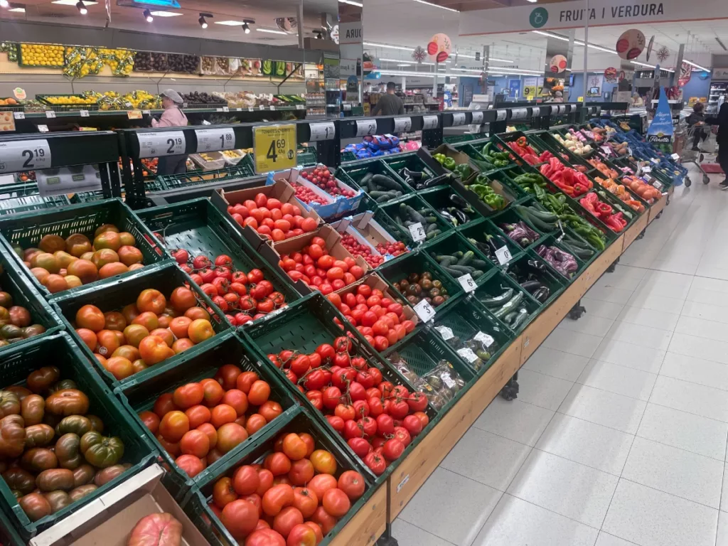 Fresh produce, Spanish grocery store