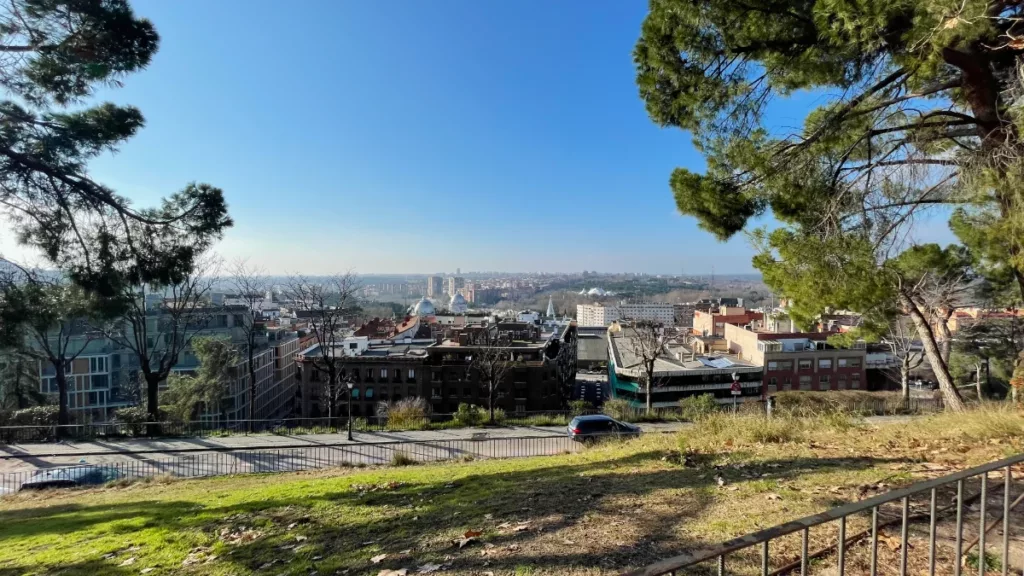 Views from Debod Temple hill, Madrid