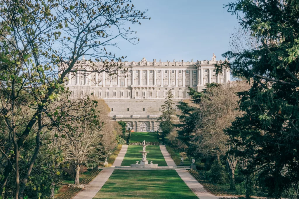 The Royal Palace in Madrid in winter