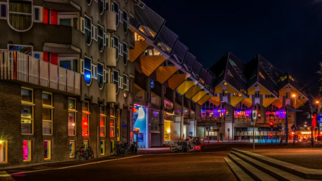 Rotterdam at night