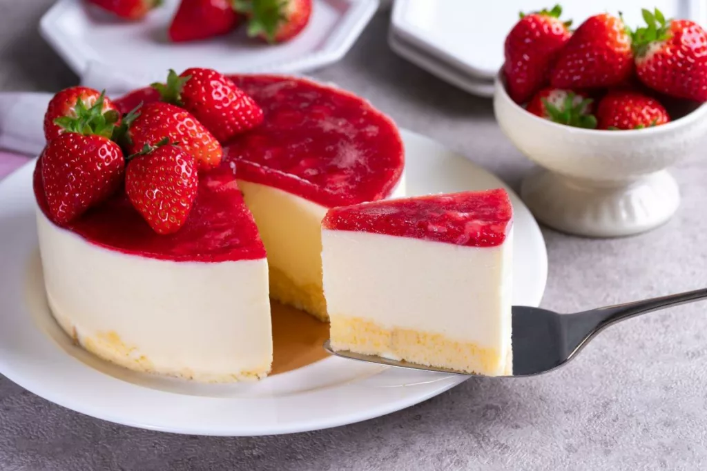 tarta de queso con frutos rojos