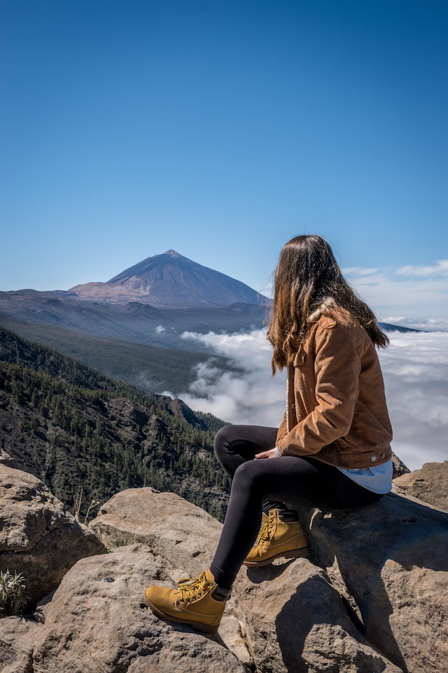 Mount Teide View with a Girl, Tenerife