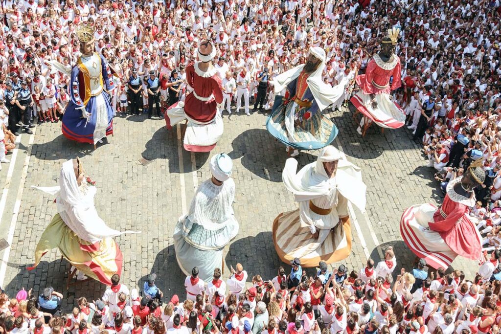 Dancing in Pamplona, Spain