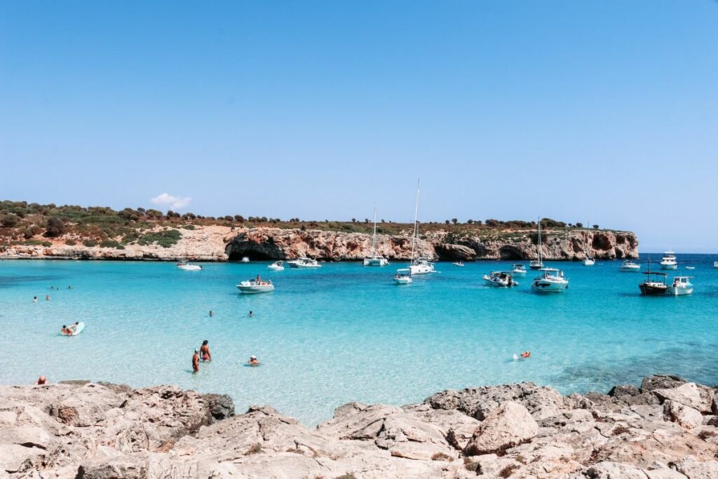 Beach in Palma de Mallorca Spain