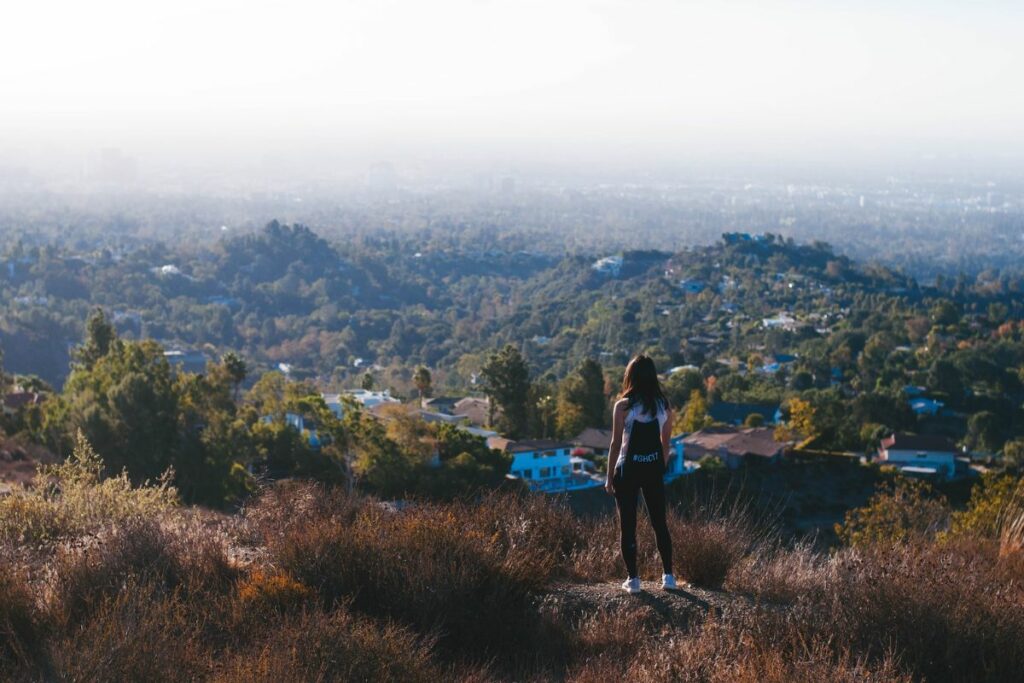 Lady hiker in Los Angeles, CA