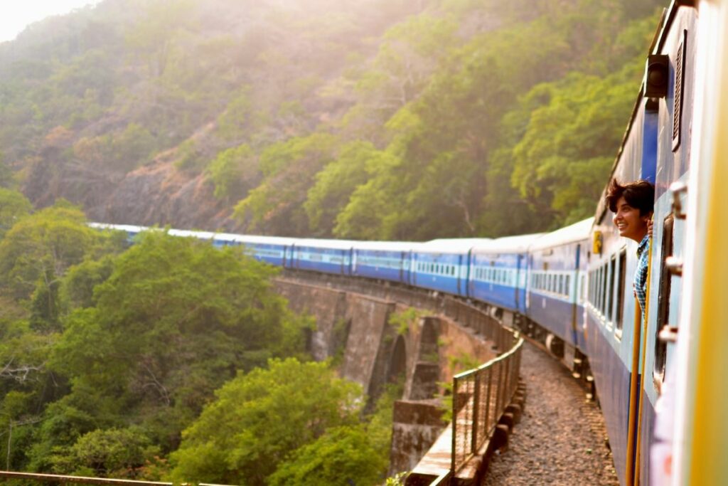 Scenic view on a train ride